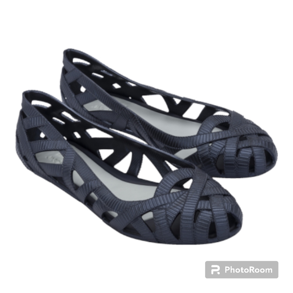 Melissa + Jason Wu Black Jelly flats sz 9